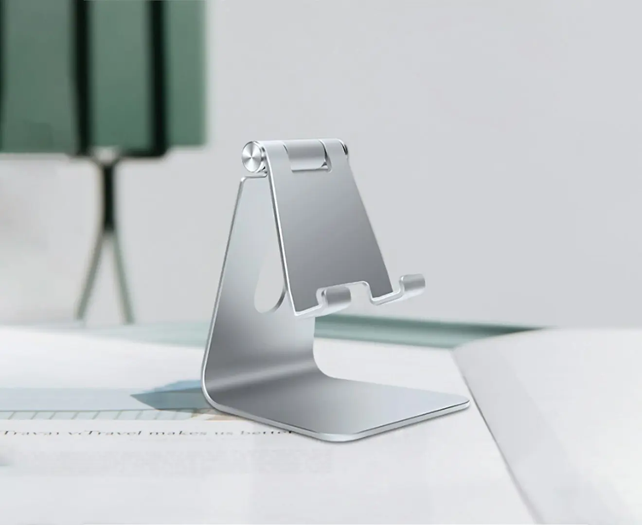 Adjustable Aluminum Phone Holder Tablet Stand Foldable Portable for iPhone or iPad