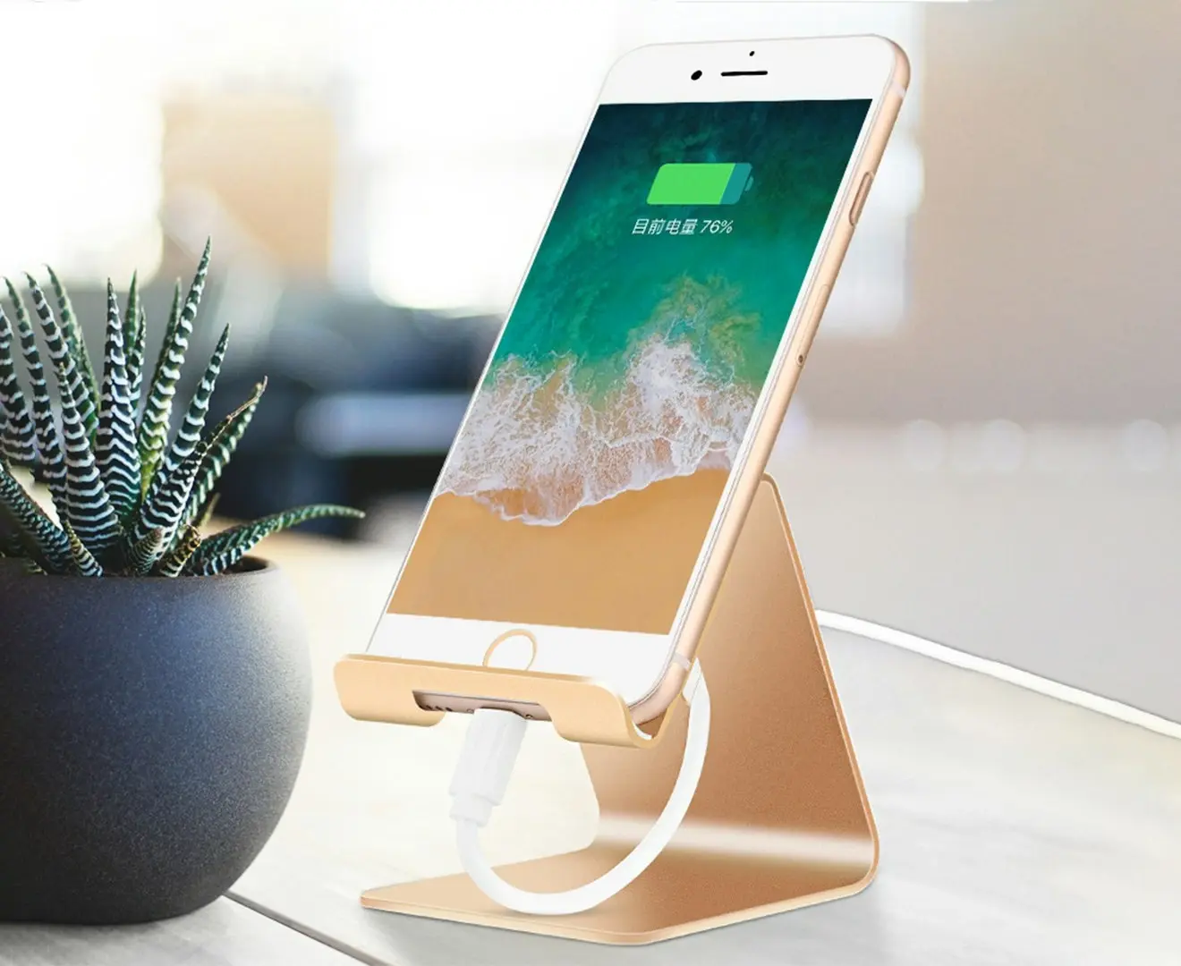 Adjustable Aluminum Phone Holder Tablet Stand Foldable Portable for iPhone or iPad