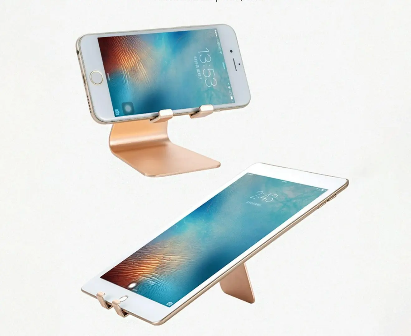 Adjustable Aluminum Phone Holder Tablet Stand Foldable Portable for iPhone or iPad