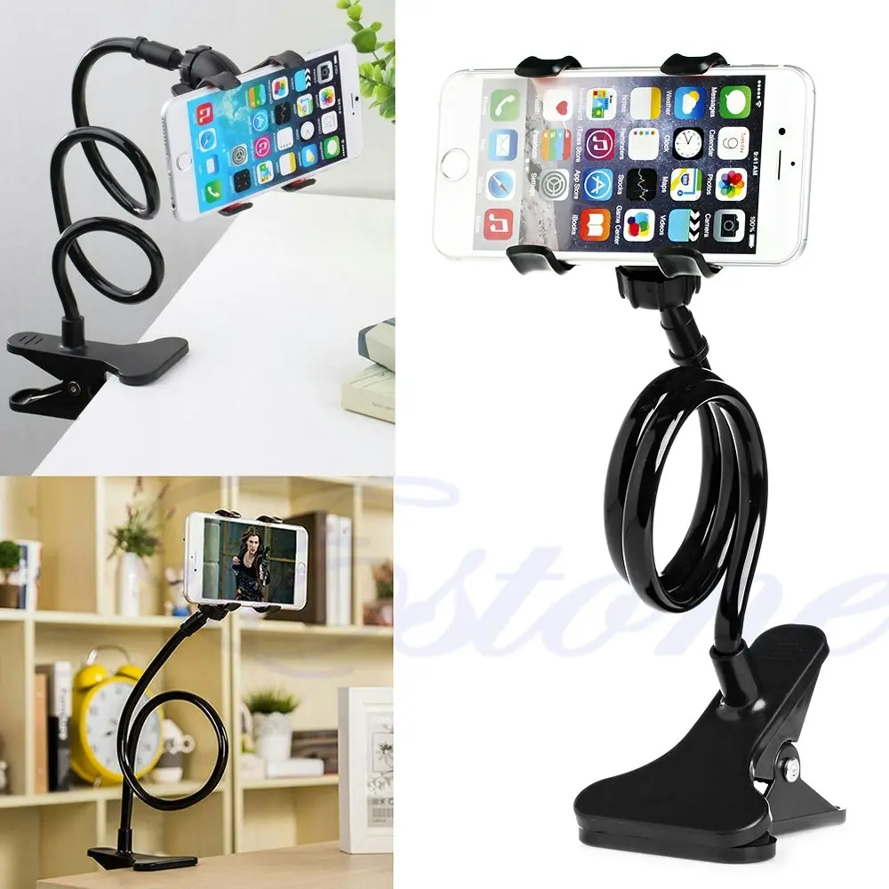 Car Smartphone Mount and Gooseneck Phone Holder with Long Arms for Desk Chair