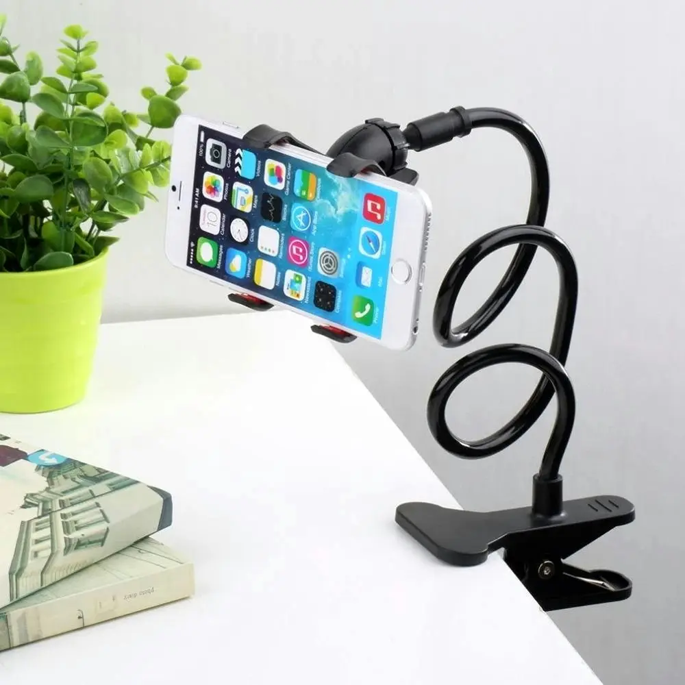 Car Smartphone Mount and Gooseneck Phone Holder with Long Arms for Desk Chair