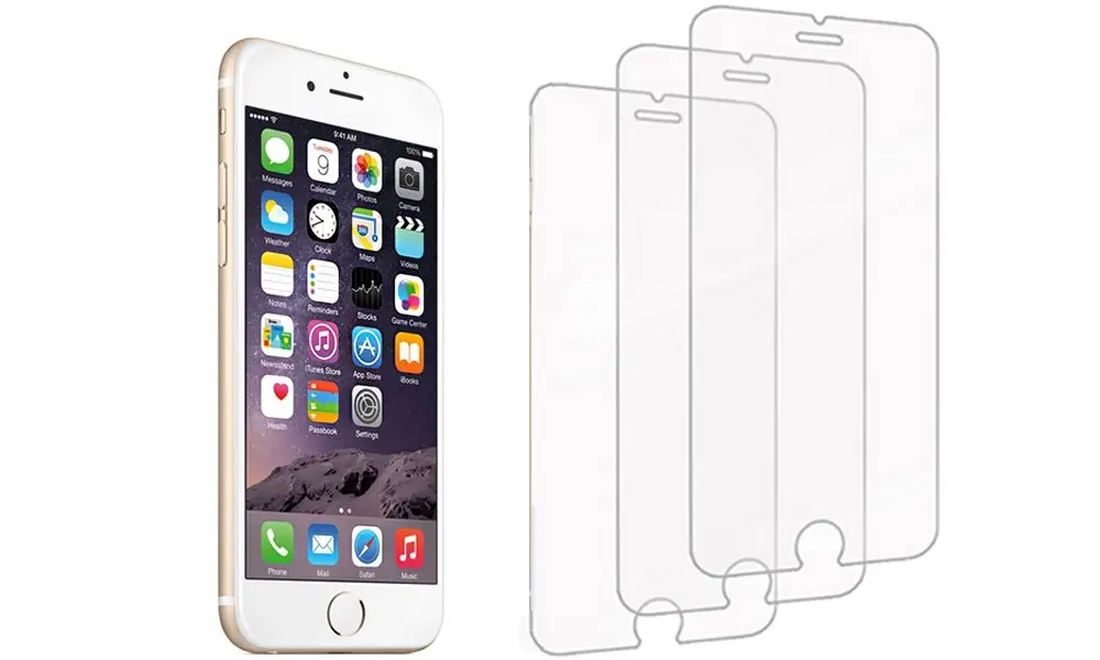 Three-Pack of Tempered Glass Screen Protectors for iPhone 6/7/8