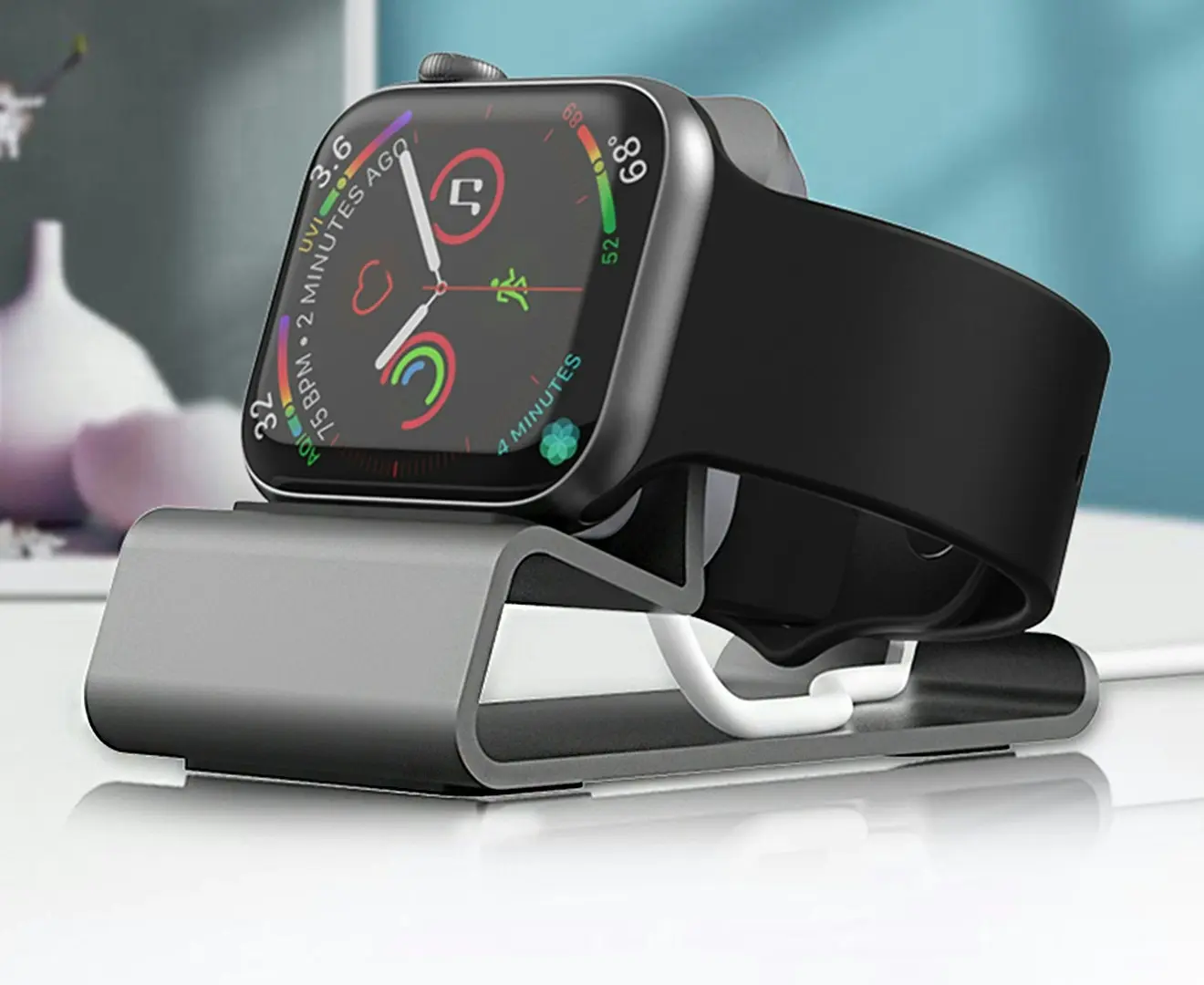 Aluminum alloy charge holder for Apple Watch