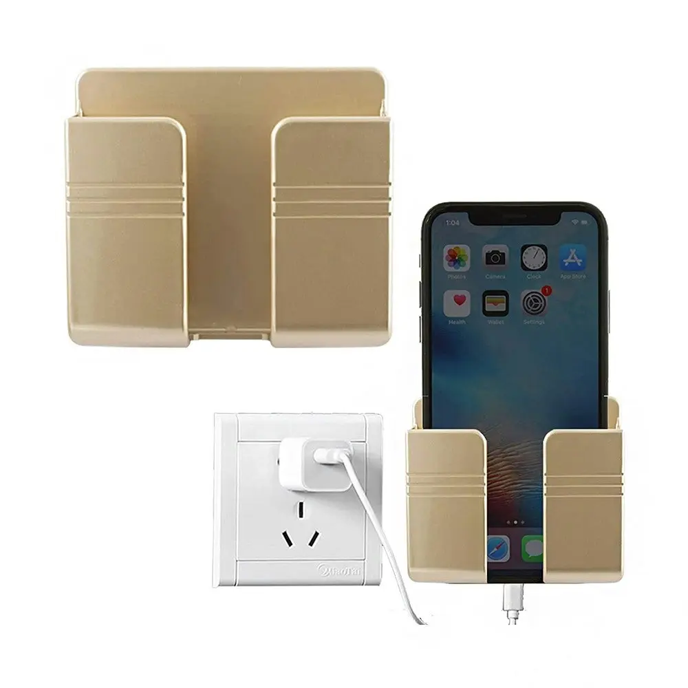 2pcs Phone charging bracket wall-mounted storage box