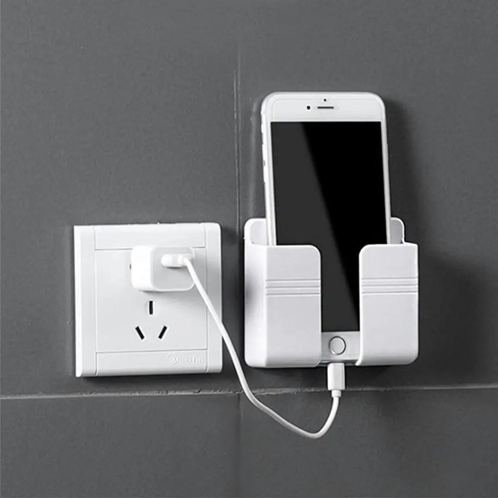 2pcs Phone charging bracket wall-mounted storage box