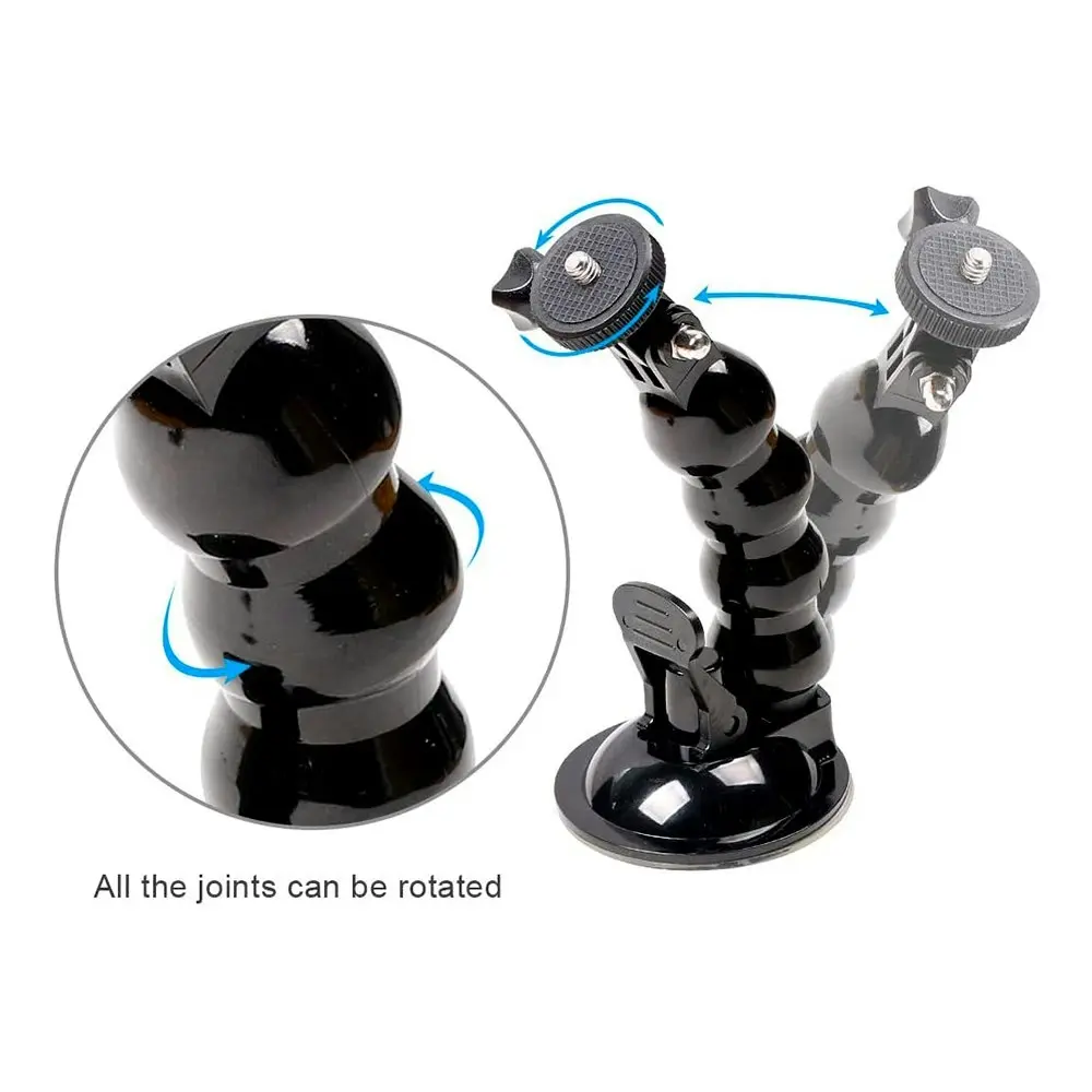 Flexible Suction Cup Car Phone Holder With Adjustable Gooseneck For Gopro