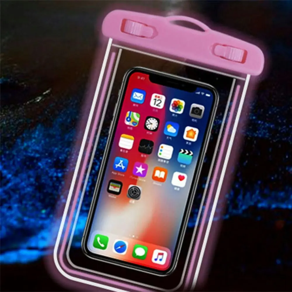 5 Pack Universal Waterproof phone bag Dry Bag With Luminous Ornament