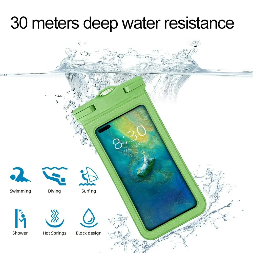 2pcs Diving swimming mobile phone waterproof cover transparent phone bag