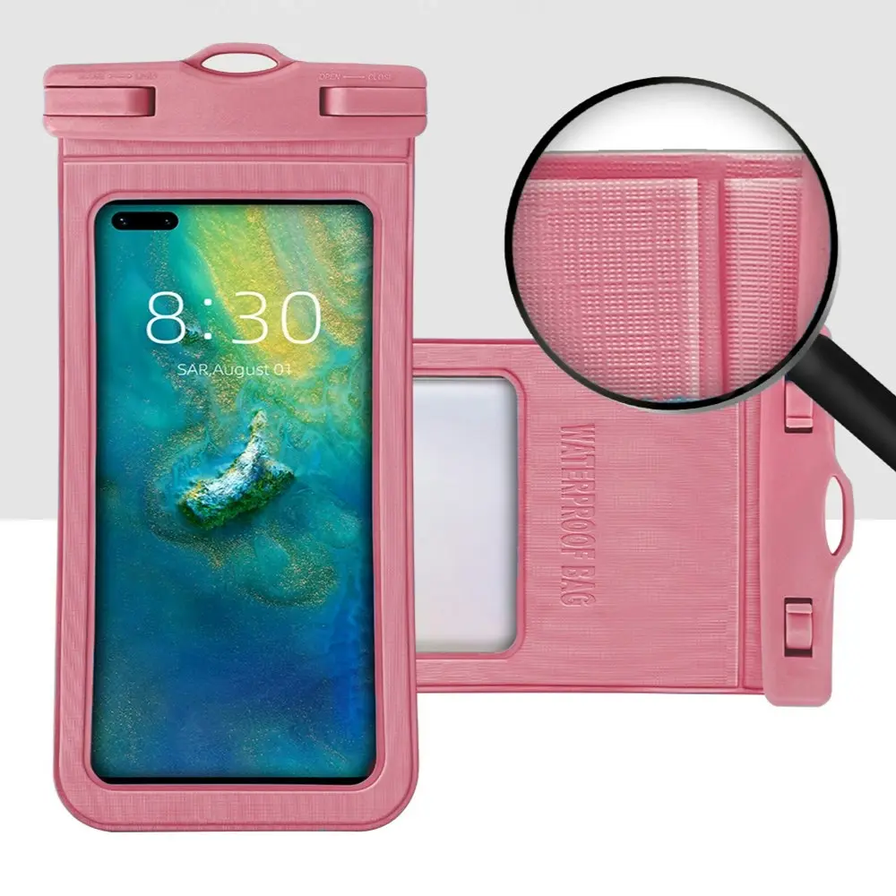 2pcs Diving swimming mobile phone waterproof cover transparent phone bag