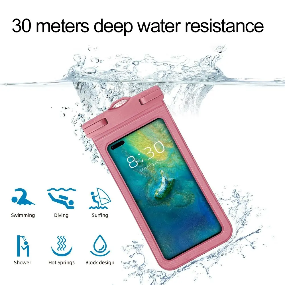 2pcs Diving swimming mobile phone waterproof cover transparent phone bag