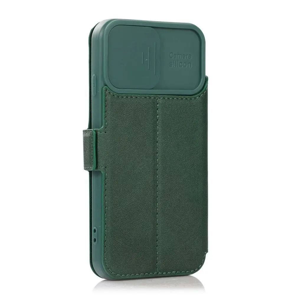 Card-Slot Phone Case With Slide Camera Cover For iPhone 6/7/8/11/12/13