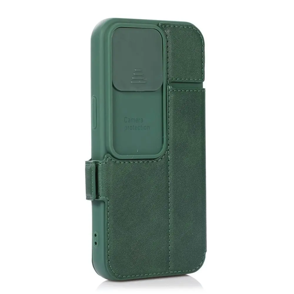 Card-Slot Phone Case With Slide Camera Cover For iPhone 6/7/8/11/12/13