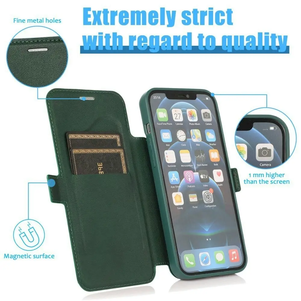 Card-Slot Phone Case With Slide Camera Cover For iPhone 6/7/8/11/12/13