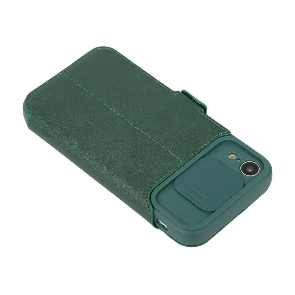 Card-Slot Phone Case With Slide Camera Cover For iPhone 6/7/8/11/12/13