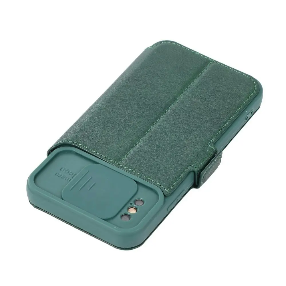 Card-Slot Phone Case With Slide Camera Cover For iPhone 6/7/8/11/12/13