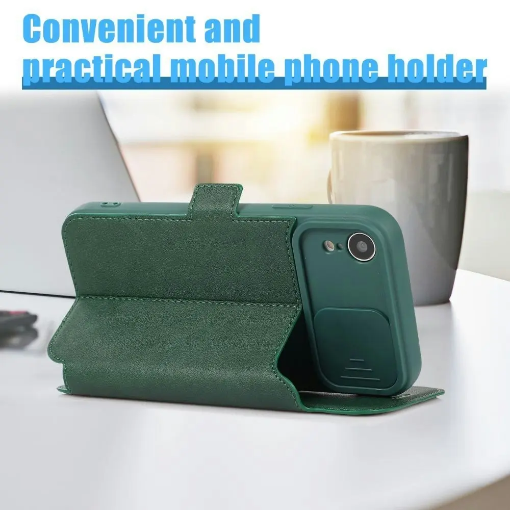 Card-Slot Phone Case With Slide Camera Cover For iPhone 6/7/8/11/12/13