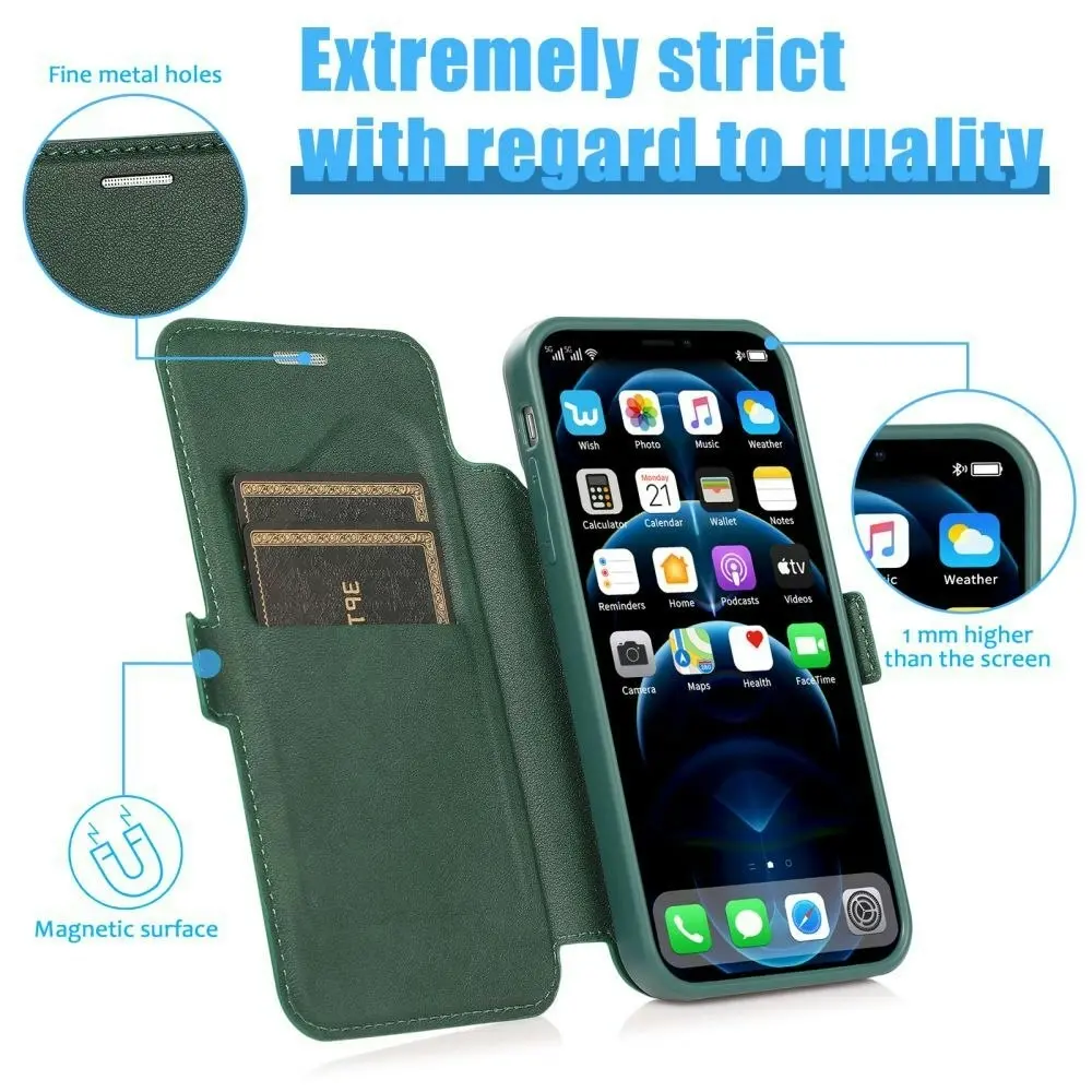 Card-Slot Phone Case With Slide Camera Cover For iPhone 6/7/8/11/12/13