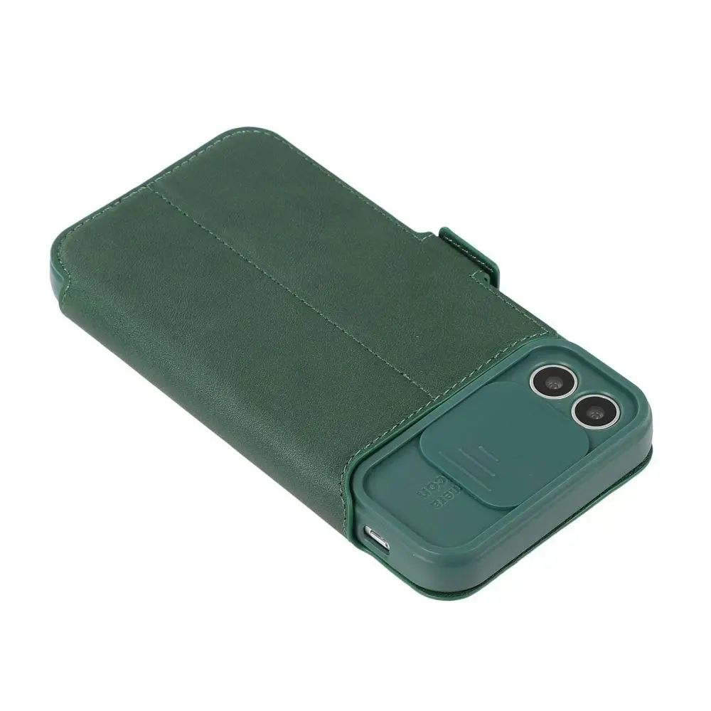 Card-Slot Phone Case With Slide Camera Cover For iPhone 6/7/8/11/12/13