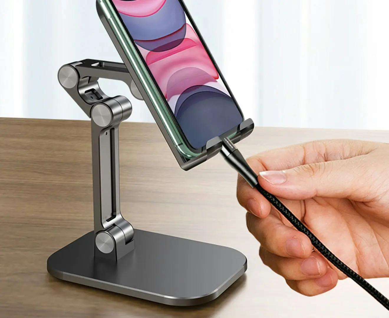 Adjustable Tablet Stand Holder Desk Table Mount For iPad iPhone Samsung