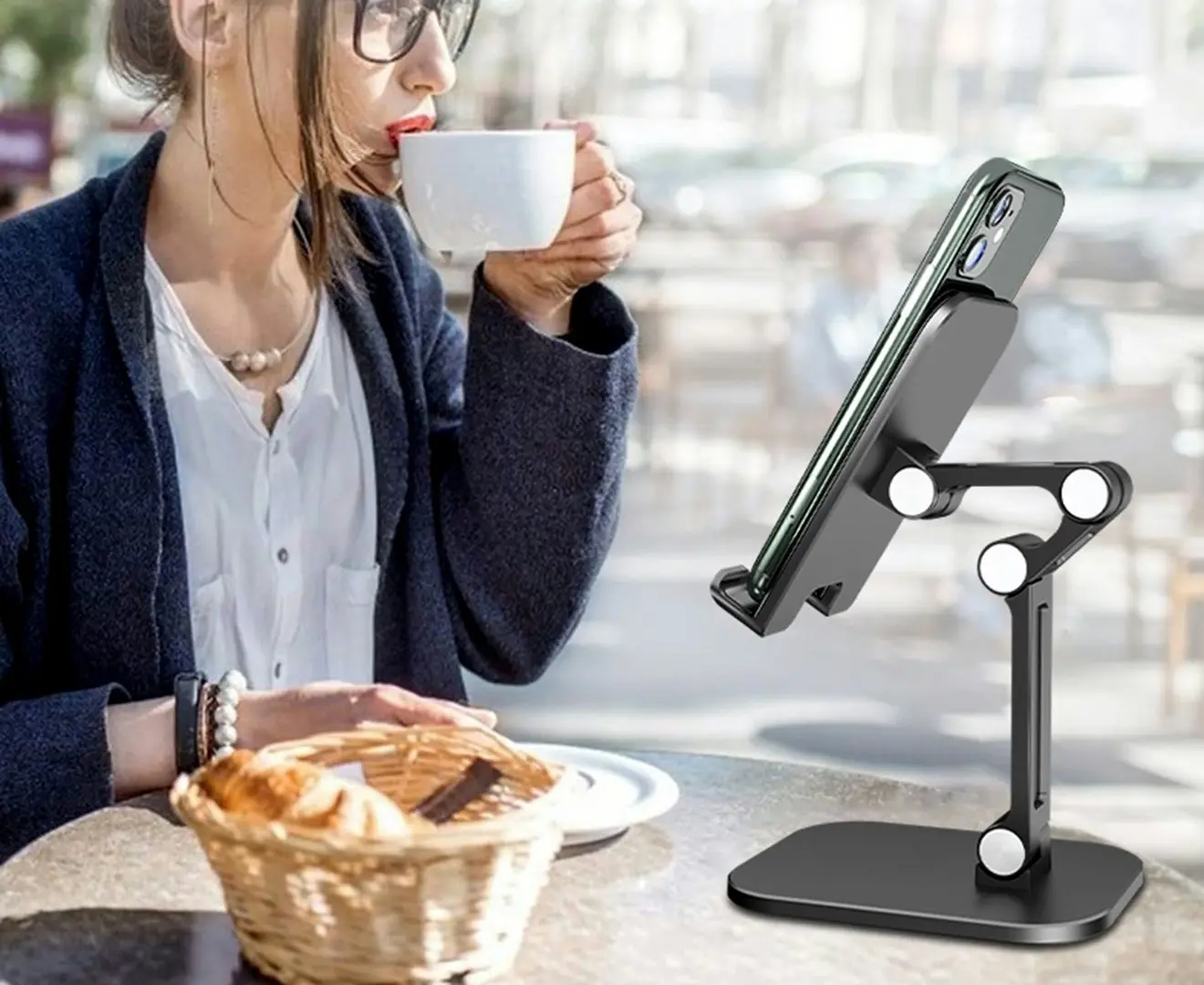 Adjustable Tablet Stand Holder Desk Table Mount For iPad iPhone Samsung