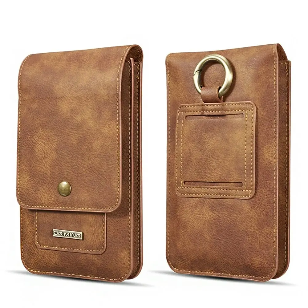 6.5 inch Leather Holster Case Belt Mobile Phone Pouch for Samsung and iphone