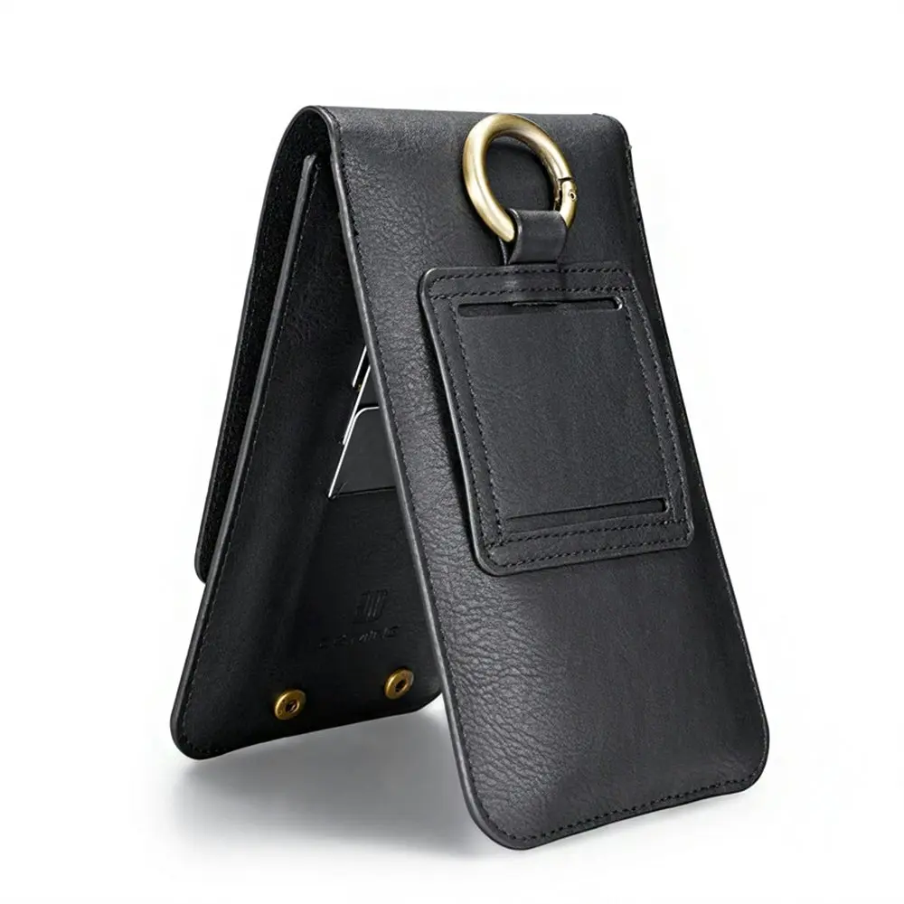 6.5 inch Leather Holster Case Belt Mobile Phone Pouch for Samsung and iphone