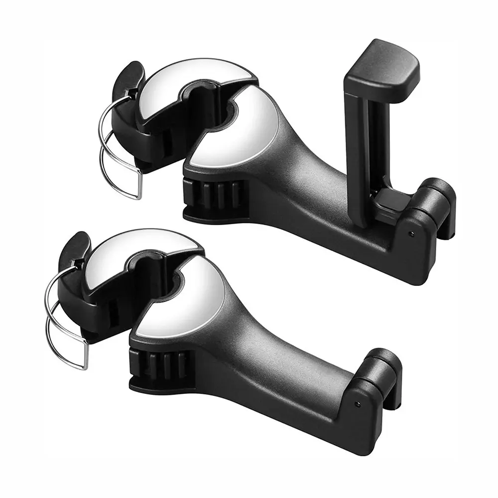 2pcs Car multi-function mobile phone holder rear headrest hook