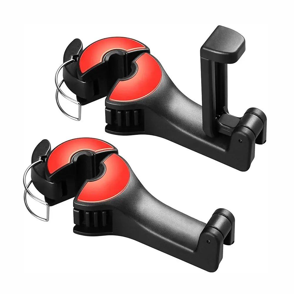 2pcs Car multi-function mobile phone holder rear headrest hook