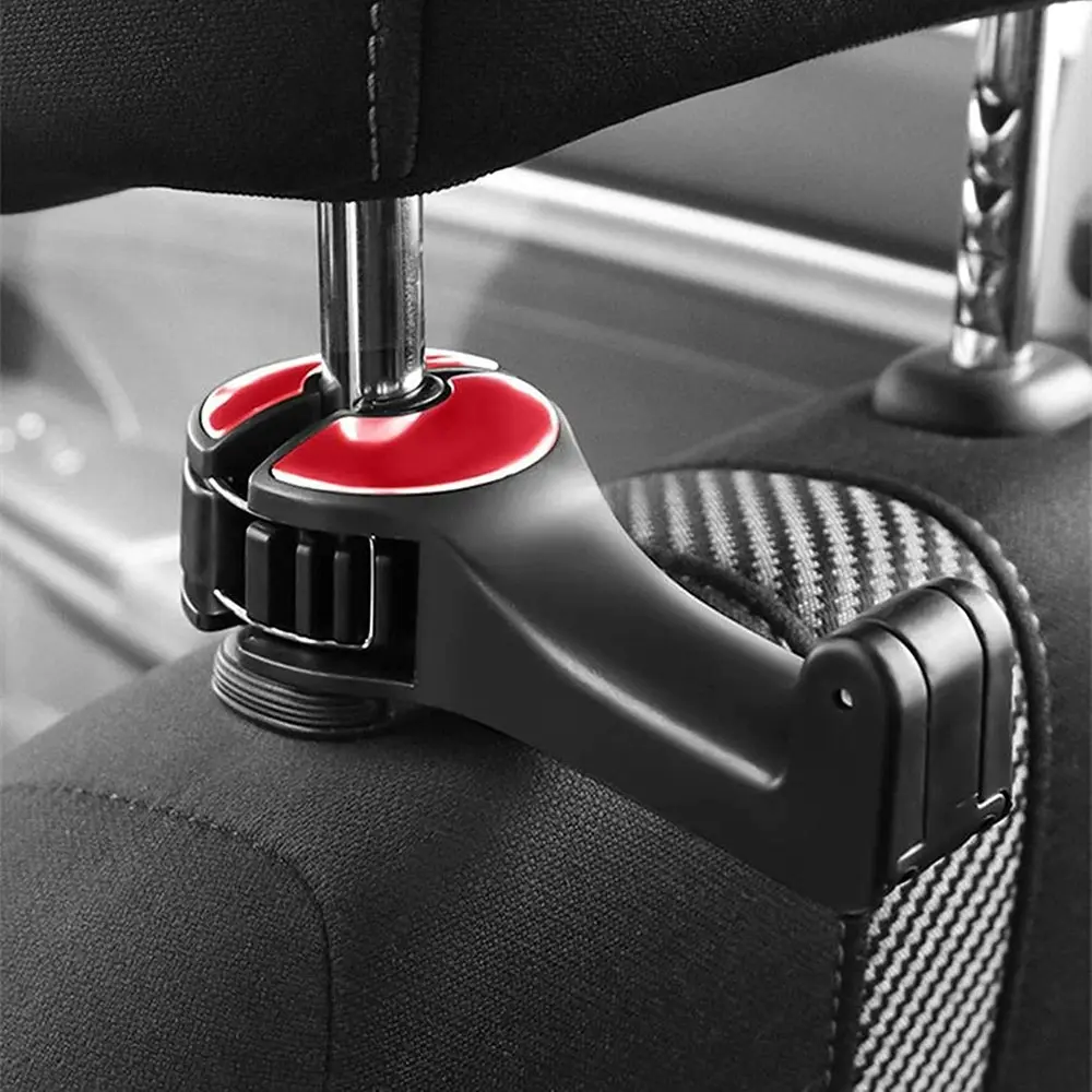 2pcs Car multi-function mobile phone holder rear headrest hook