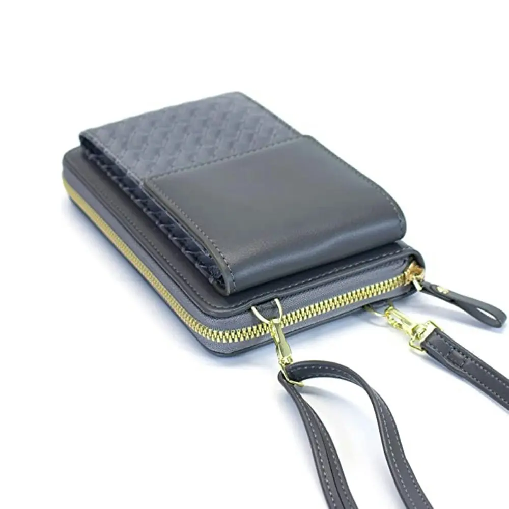 Woven leather bag crossbody phone bag for women