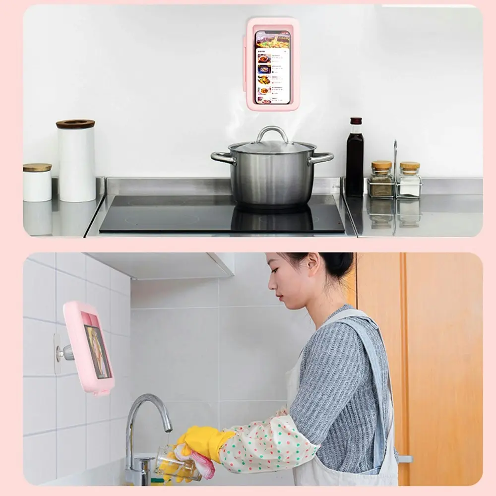 360Waterproof Rotation Shower Phone Holder Wall Mount Shower Phone Case