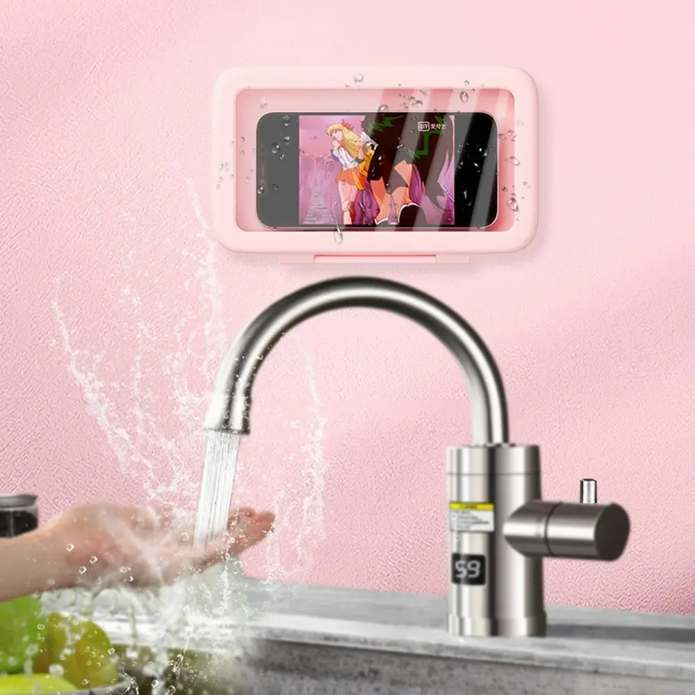 360Waterproof Rotation Shower Phone Holder Wall Mount Shower Phone Case