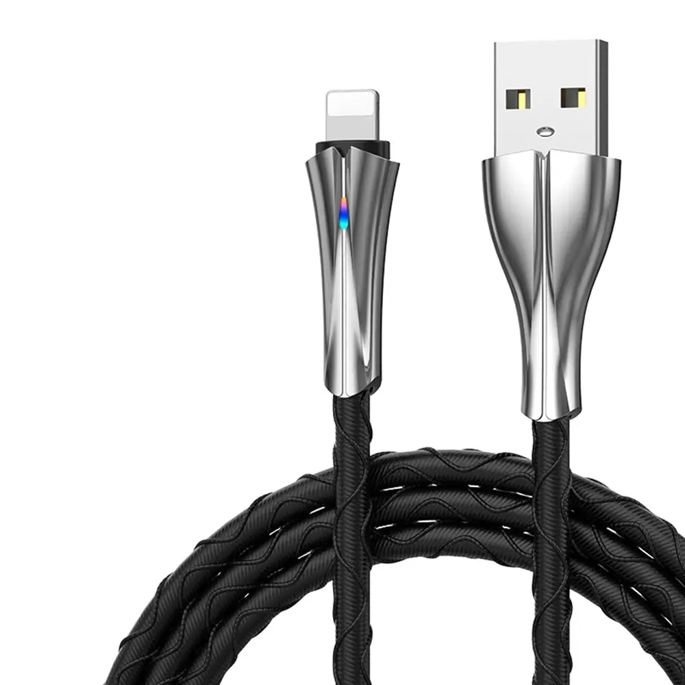 3 Pack 1M 5A Fast Charge USB Charger Cable with Breathing Lamp Data Cable