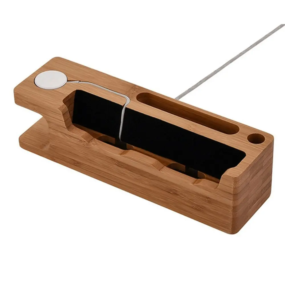 3-in-1 Wooden Charging Dock Station for Iphone and Apple Watch