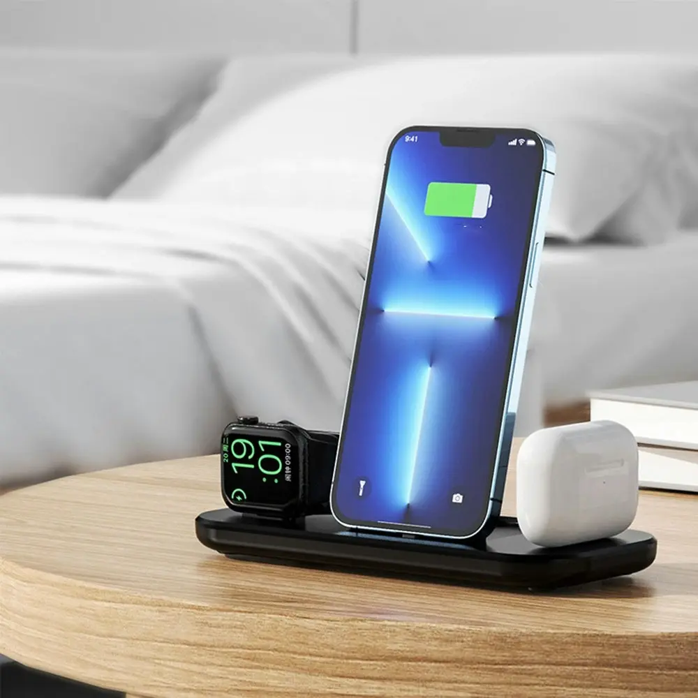 3-in-1 Foldable Charging Station For iPhone, iWatch And Airpods