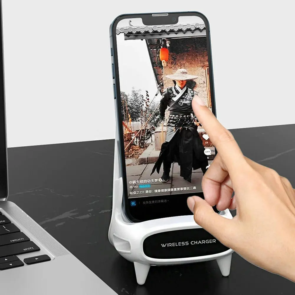 15W Desktop Vertical Wireless Charger mobile Phone Tablet Holder