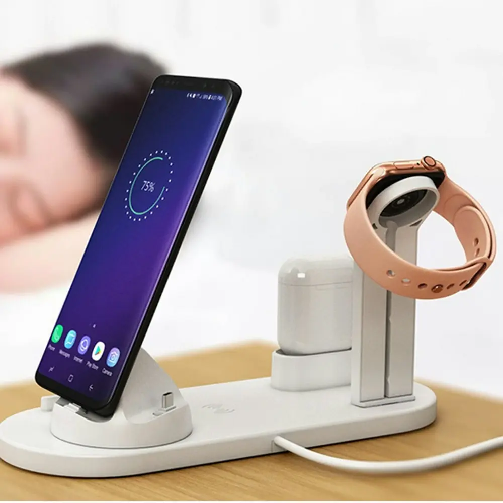 3 in 1 Wireless Charger Dock Charging Station For Apple Watch iPhone 15 14 13 12 11 XS 8+