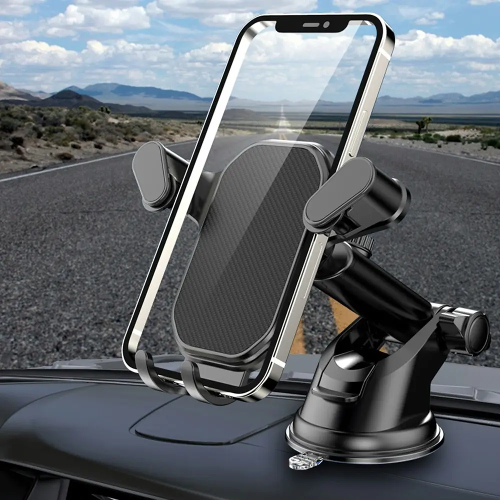 2-in-1 Air Outlet Sucker Car Phone Holder Flexible Mobile Cell Stand