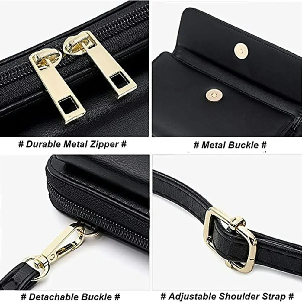 Women Touch Screen Crossbody Bag Wristlets Purse RFID Blocking Phone Wallet