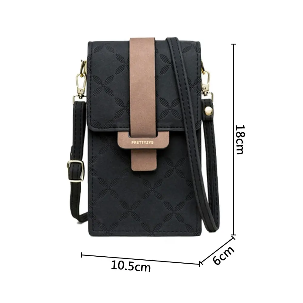 Plaid Print Messenger Bags Woman Crossbody Bags PU Leather Shoulder Phone Bag