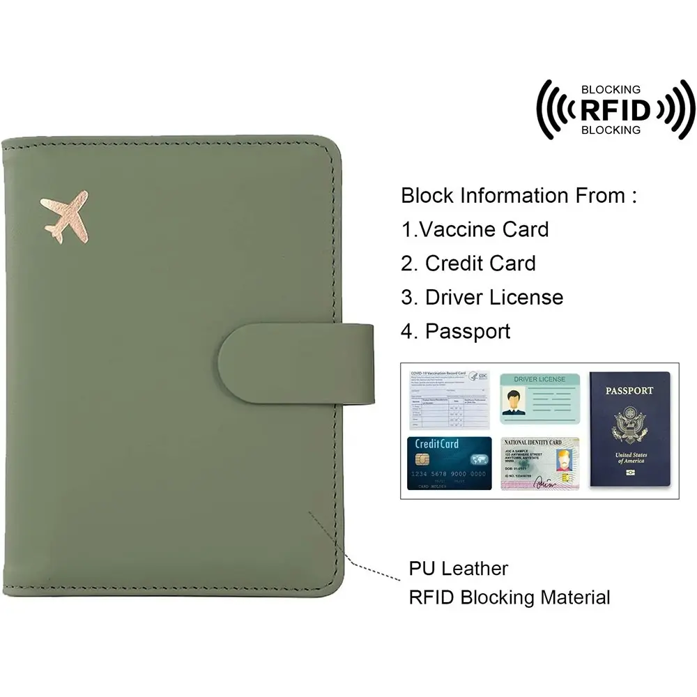 Passport Cover PU Leather Man Women Travel Passport Holder Credit Card Case