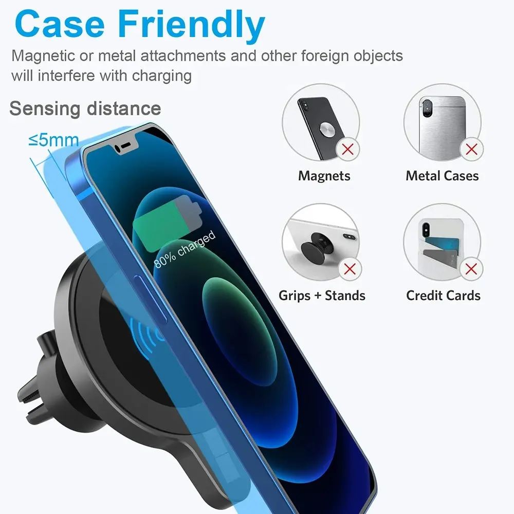 Magnetic 15W Fast Wireless Car Charger for iPhone 12 Series