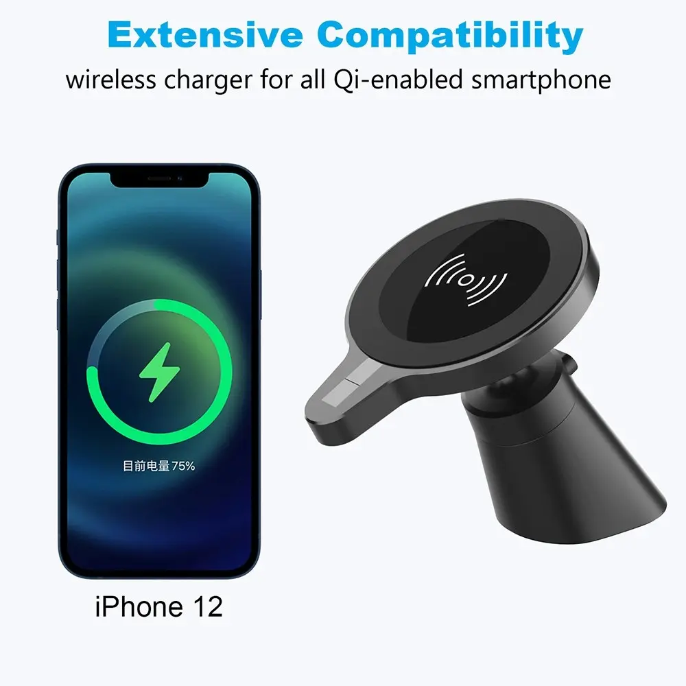 Magnetic 15W Fast Wireless Car Charger for iPhone 12 Series