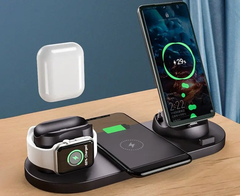 10W Wireless Charger Stand For iPhone Charging Station For Apple Watch