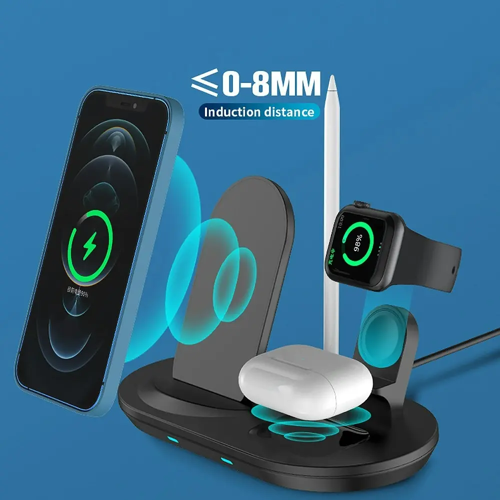 4 In 1 Wireless Charging Dock Station For iPhone, Apple Watch, Airpods Pro