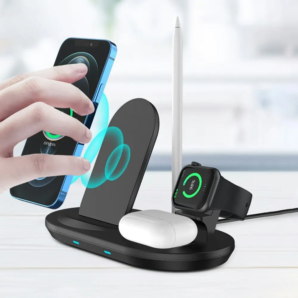 4 In 1 Wireless Charging Dock Station For iPhone, Apple Watch, Airpods Pro