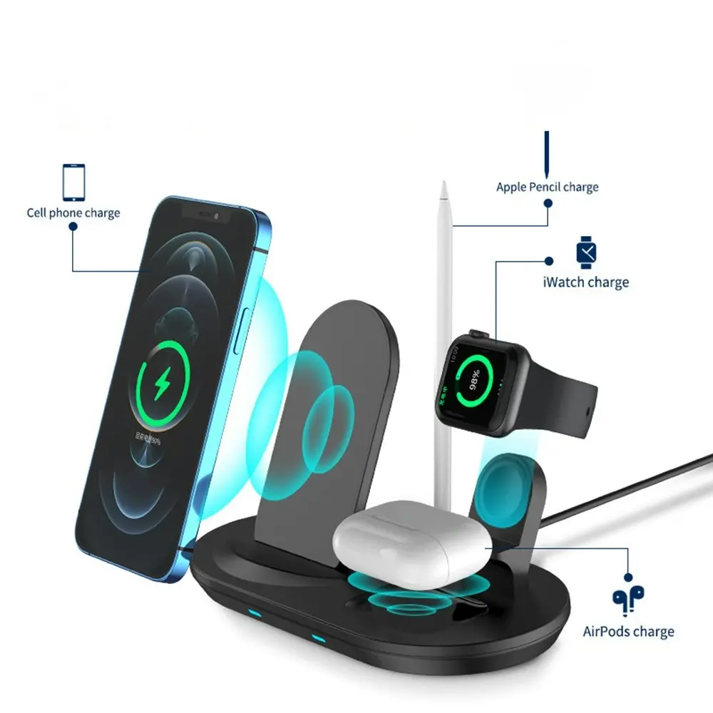 4 In 1 Wireless Charging Dock Station For iPhone, Apple Watch, Airpods Pro