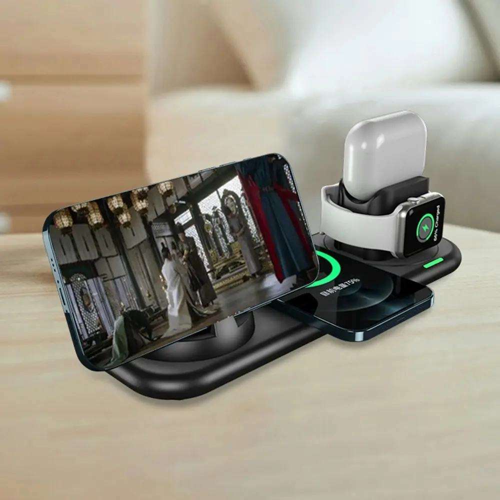 All-In-One Multi-Function Wireless Charger Watch Headphone Stand