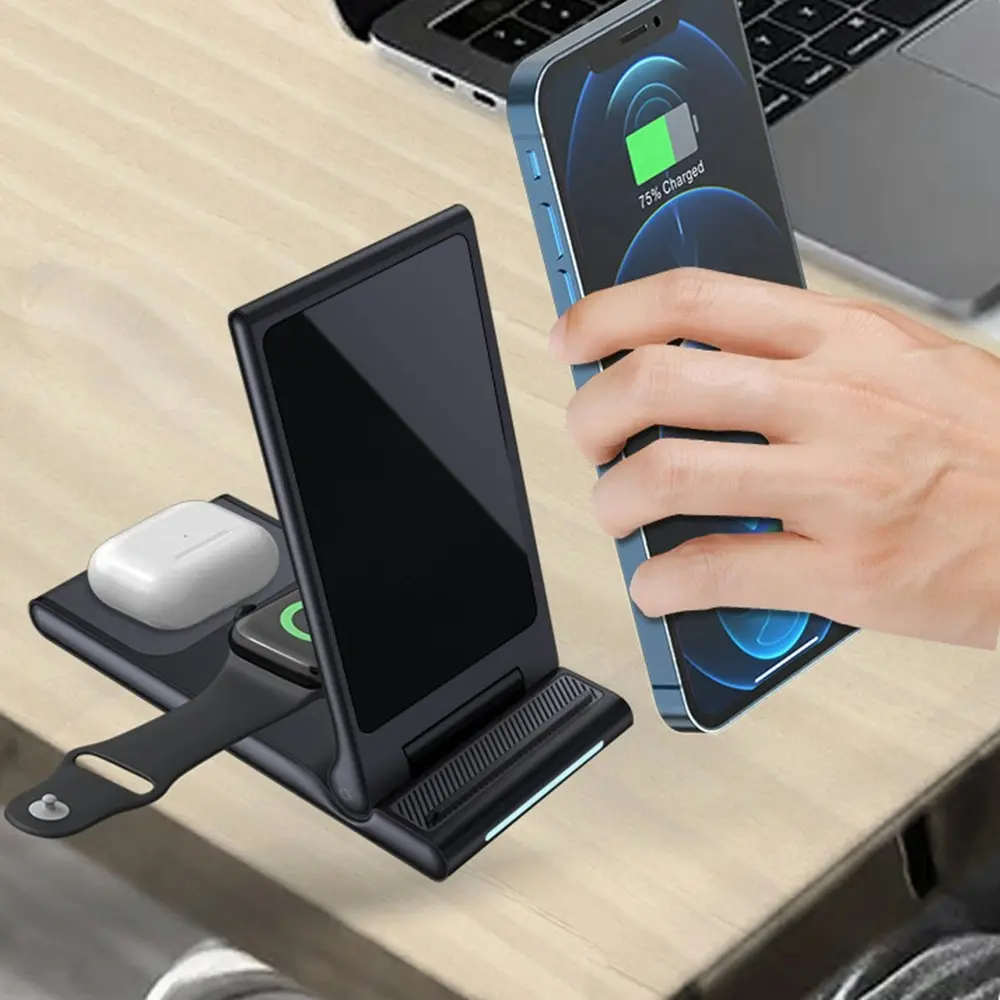 3 in 1 Foldable Wireless Charging Dock Station