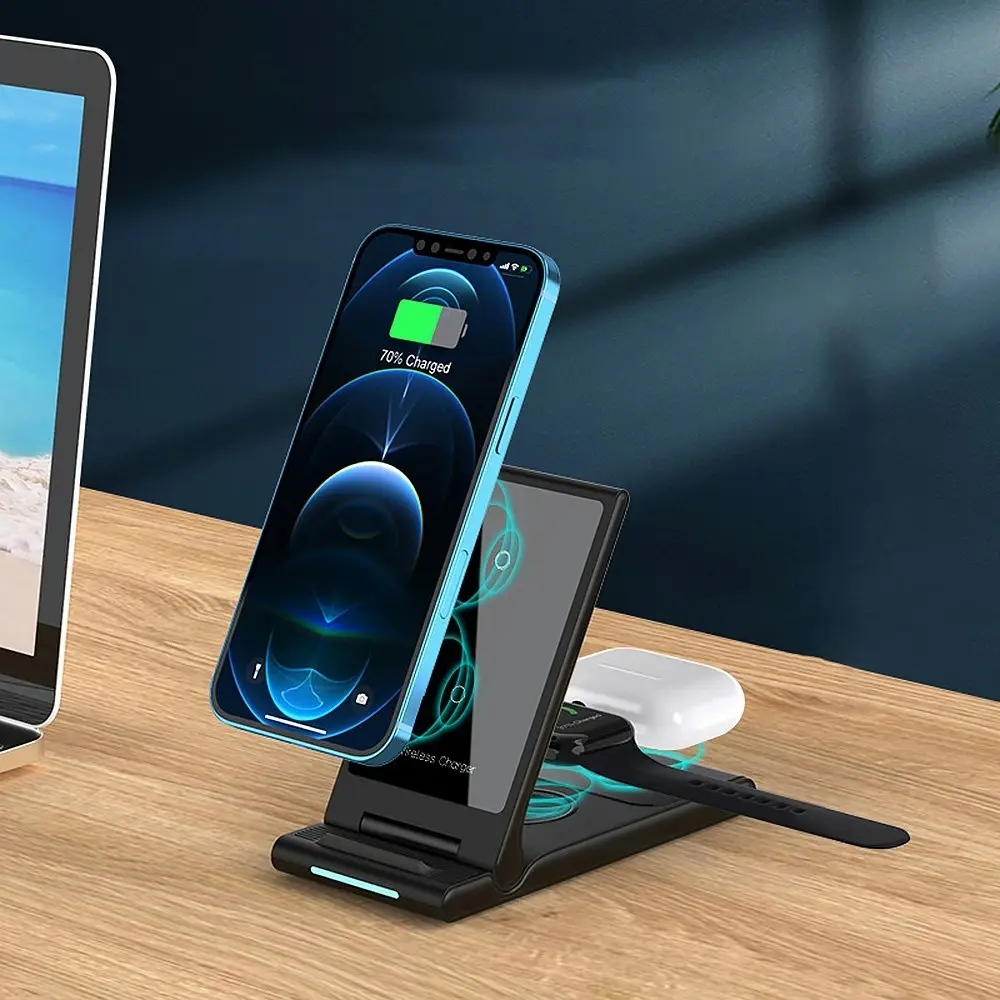 3 in 1 Foldable Wireless Charging Dock Station